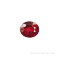 7 * 5mm de forme ovale de pierre rubis naturelle carat